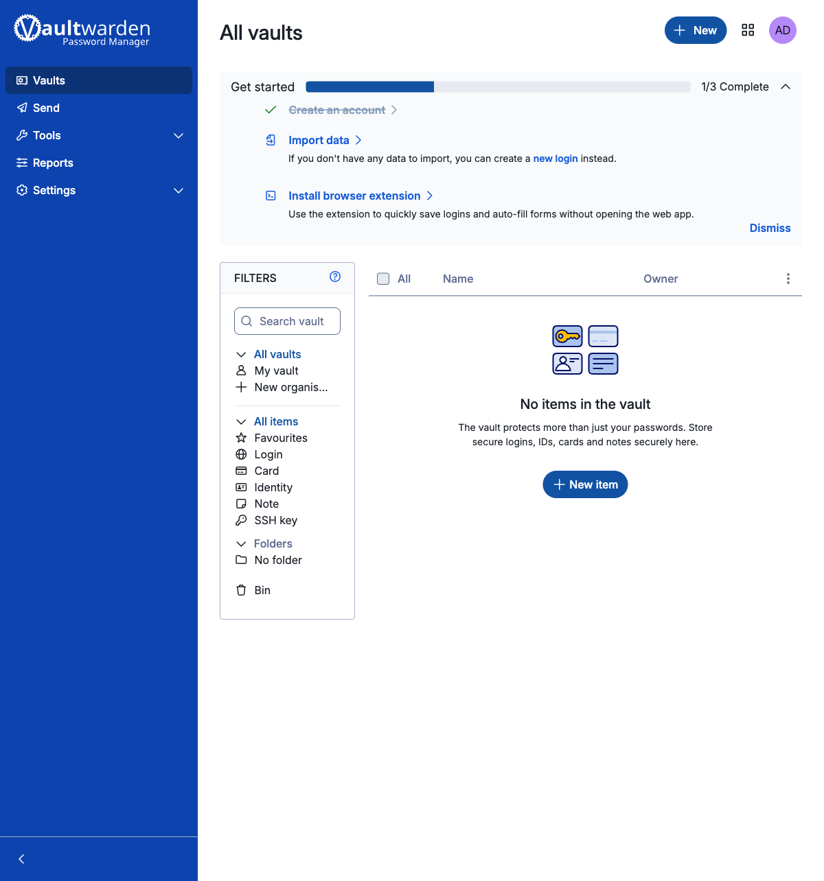 Vaultwarden wachtwoordmanager op een WolkBox &mdash; volledig compatibel met de Bitwarden browser- en mobiele apps